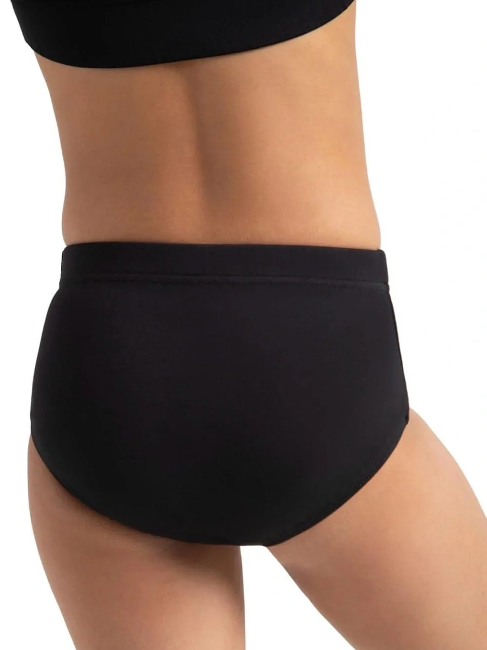 NWT Capezio Big Girls' Brief-Black-Size Medium